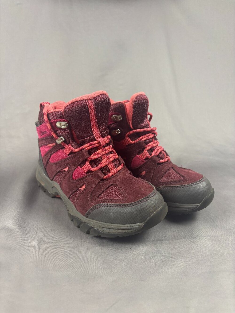 L.L. Bean Kids Trail Model Hiker Lace Up Boots Youth Kids Size 4.0 Black Cherry